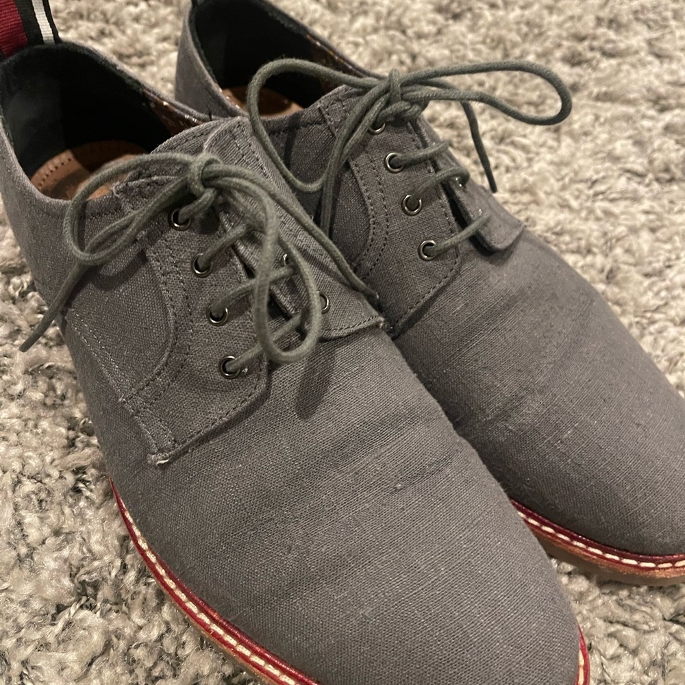 Ben Sherman Gray Lace-Up Oxfords sz 9